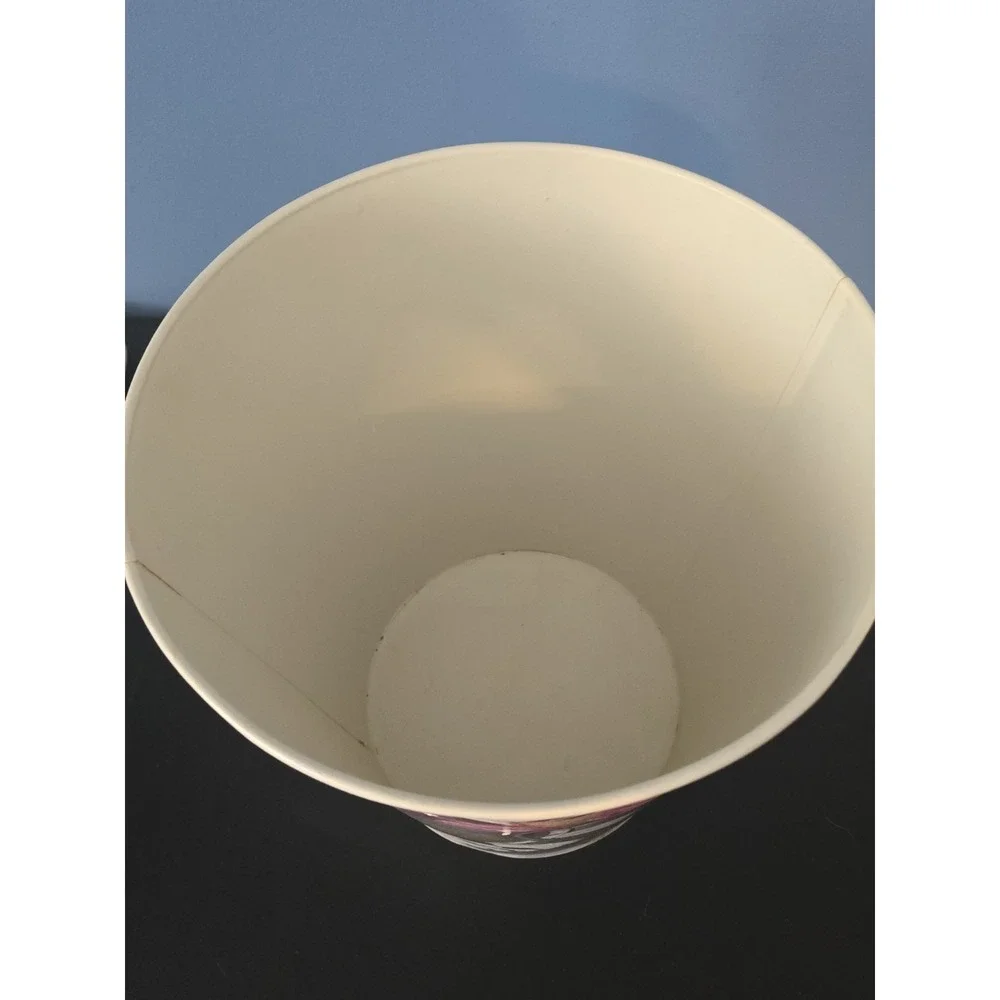 Vintage Pink Floral Wastebasket Trash Can Shabby‎ Cottage Chic